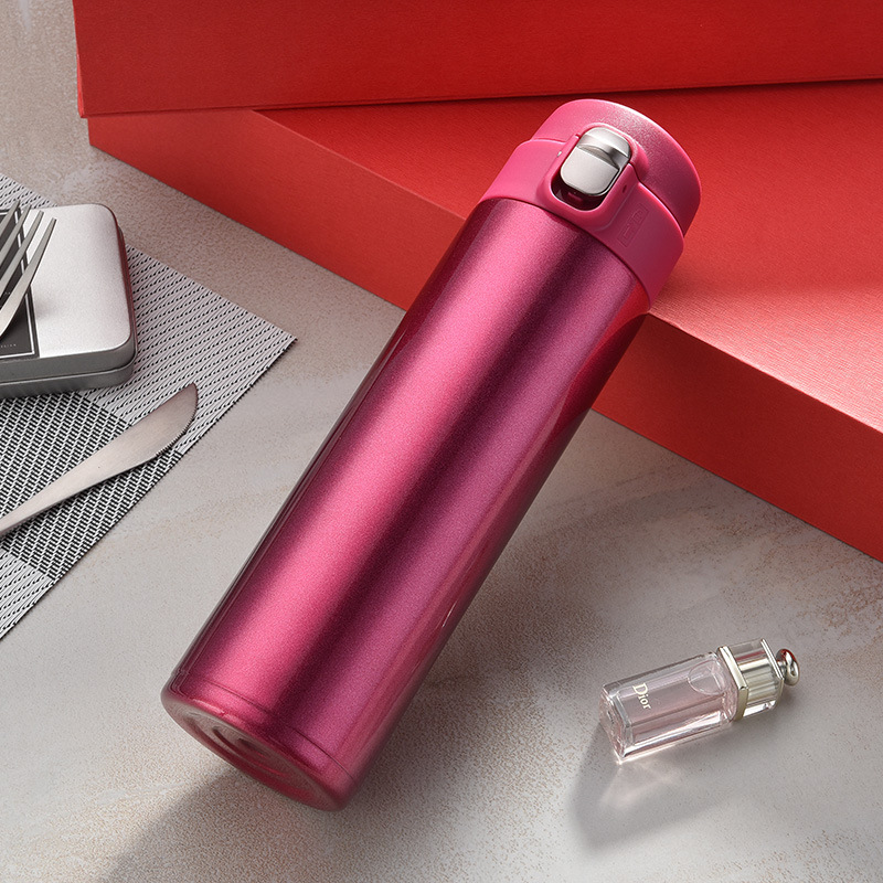 Bouncing Cup Thermos Cup Three Generation 304 Stainless Steel Straight Body Car Water Cup Gift Cup Gift Custom Wholesale