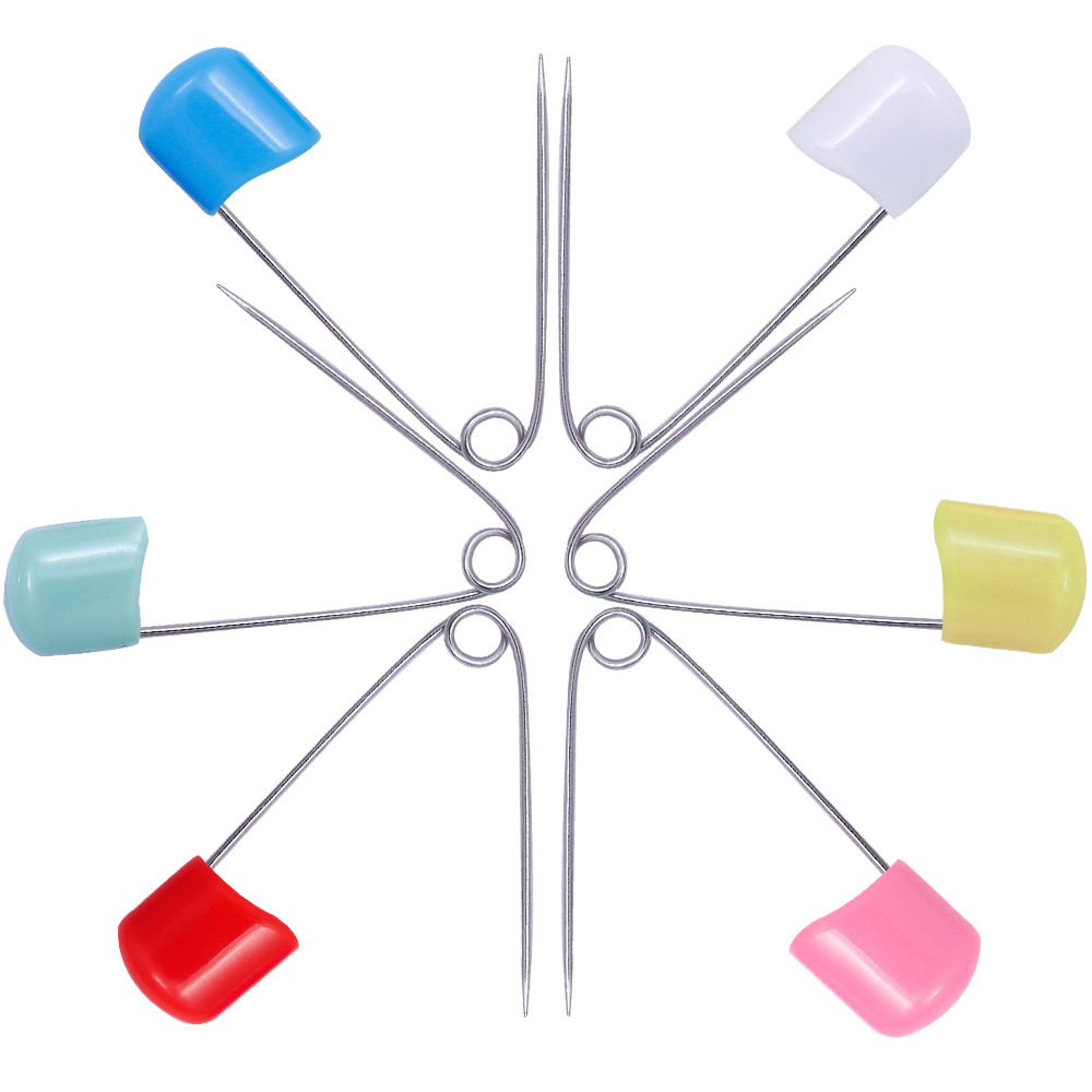 Stainless steel plastic lock small pin baby children mixed color large, small (pin)