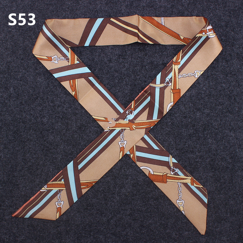 Xiangchen New Style Slender Tape Handle Silk Scarf Small Ribbon Decorative Bag with Women's in stock Small Scarf