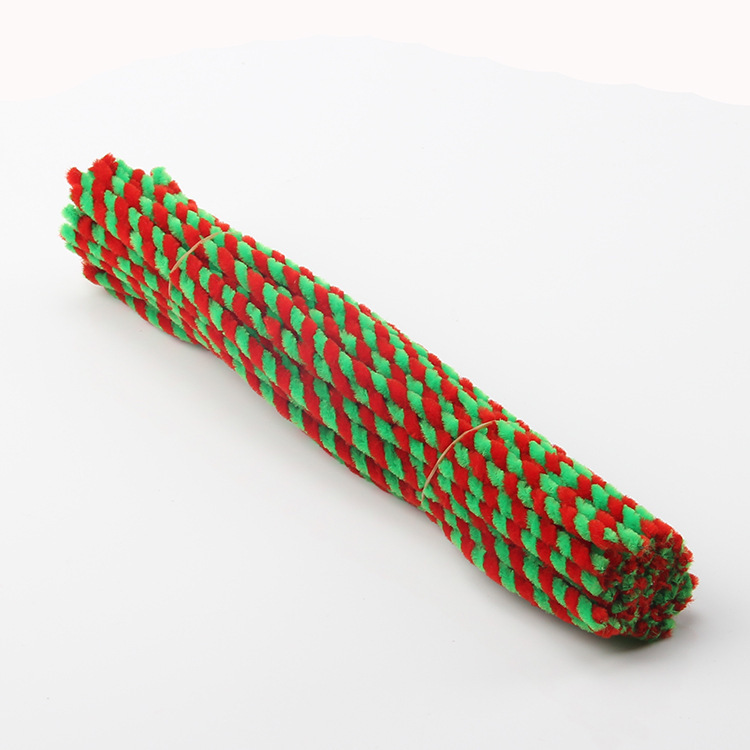 メーカー直販2色麻花ツイストスティック毛根クリスマス手作り毛条手作り毛条100本一本|undefined
