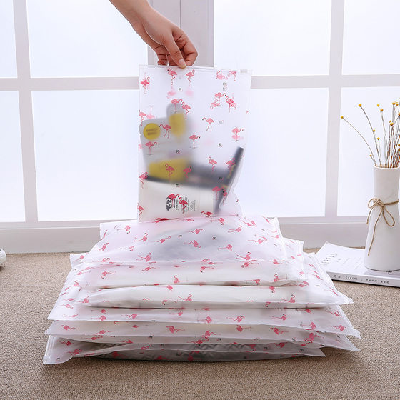 Spot cpe frosted zipper bag garment packaging bag printed self-sealing bag zipper bag clothes storage sealed bag