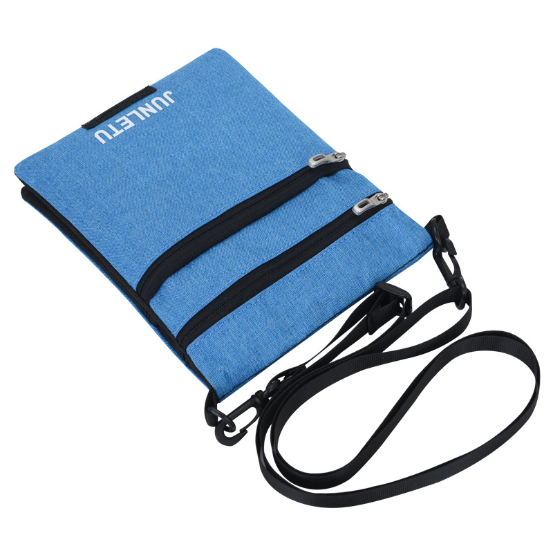 Jun Le Tu Fashion New Shoulder Crossbody Bag Waterproof Mobile Phone Bag Travel Abroad Certificate Passport Neck Bag