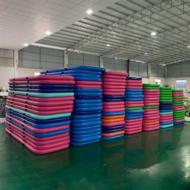 Factory direct supply cross-border e-commerce drawing air cushion training mat inflatable yoga mat flip mat inflatable gymnastics mat