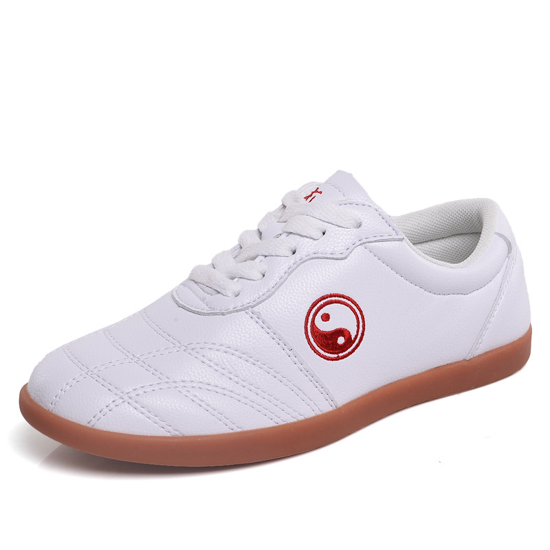 Tai Chi Shoes Soft Cowhide and Beef Sole Women's Tai Chi Practice Shoes for Wushu Practice Kung Fu Shoes Ten Square Taoist Shoes for Men