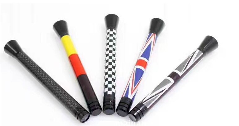 Wholesale Flag UK Germany Decorative Antenna Carbon Fiber Antenna Car Modified Universal Mini Short Antenna