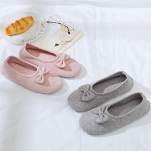 Spring and summer soft-soled slippers bow thin comfortable maternity shoes Moon shoes