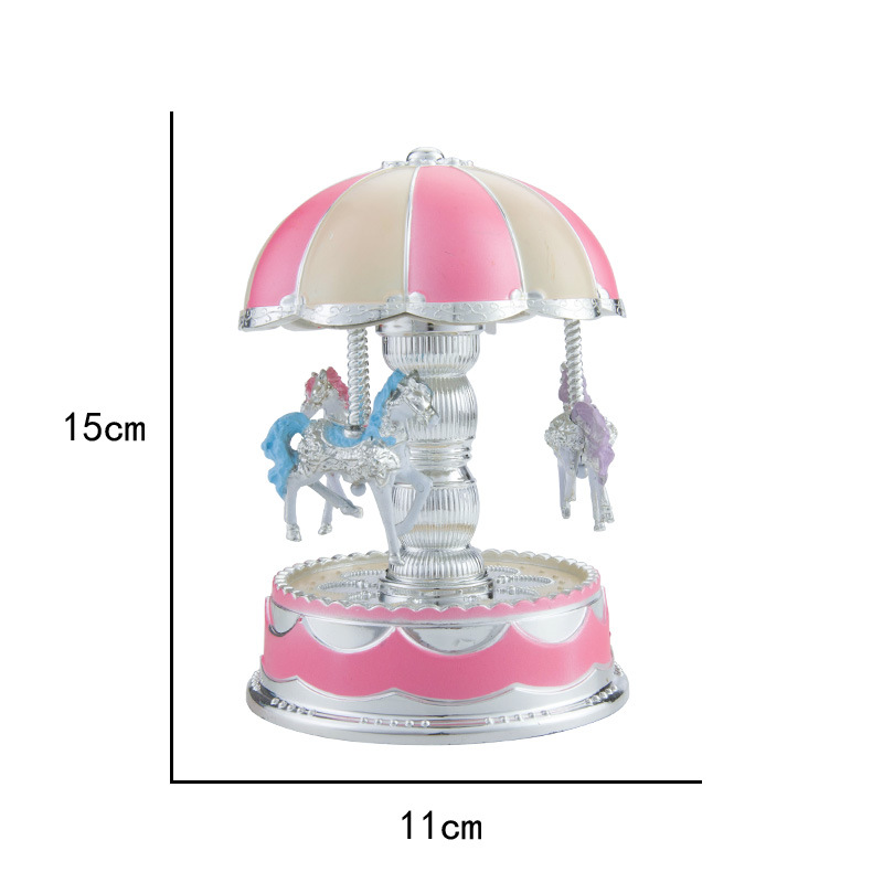 31268 Romantic light dome carousel music box gift decoration creative music box home decoration gift