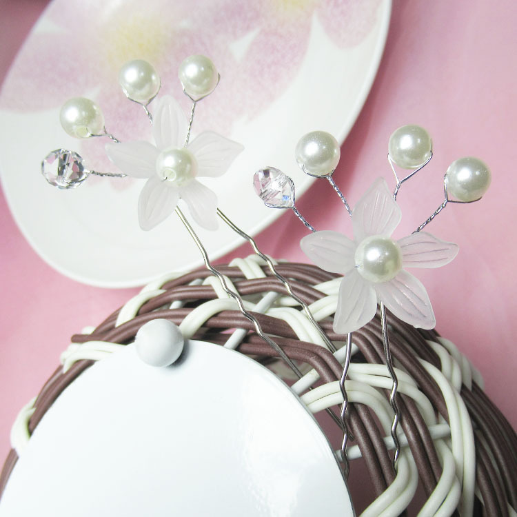 Korean style bridal accessories hair Pearl hairpin
