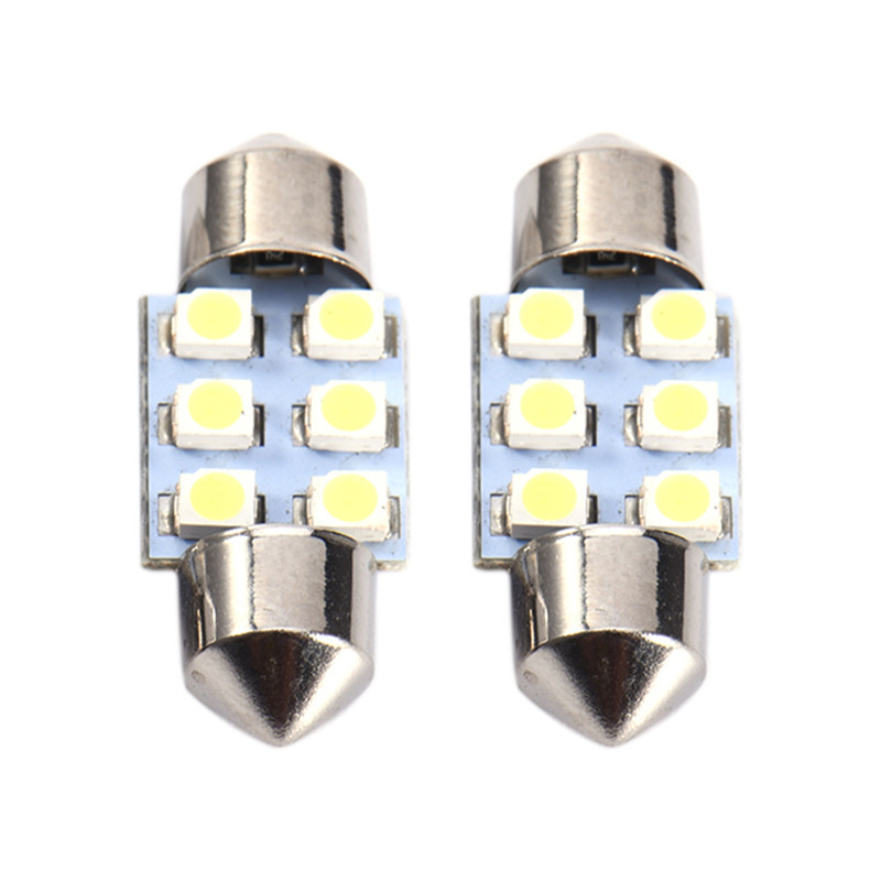 Car LED light roof light 31mm 36mm double pointed light 6SMD 1210 3528 reading light indoor light