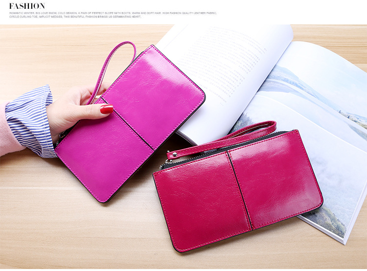 Nuovo portafoglio da donna con cerniera in stile coreano, pochette lunga da donna, portafoglio multi-carta da donna, portafoglio multifunzione con cinturino da polso_voghion.com