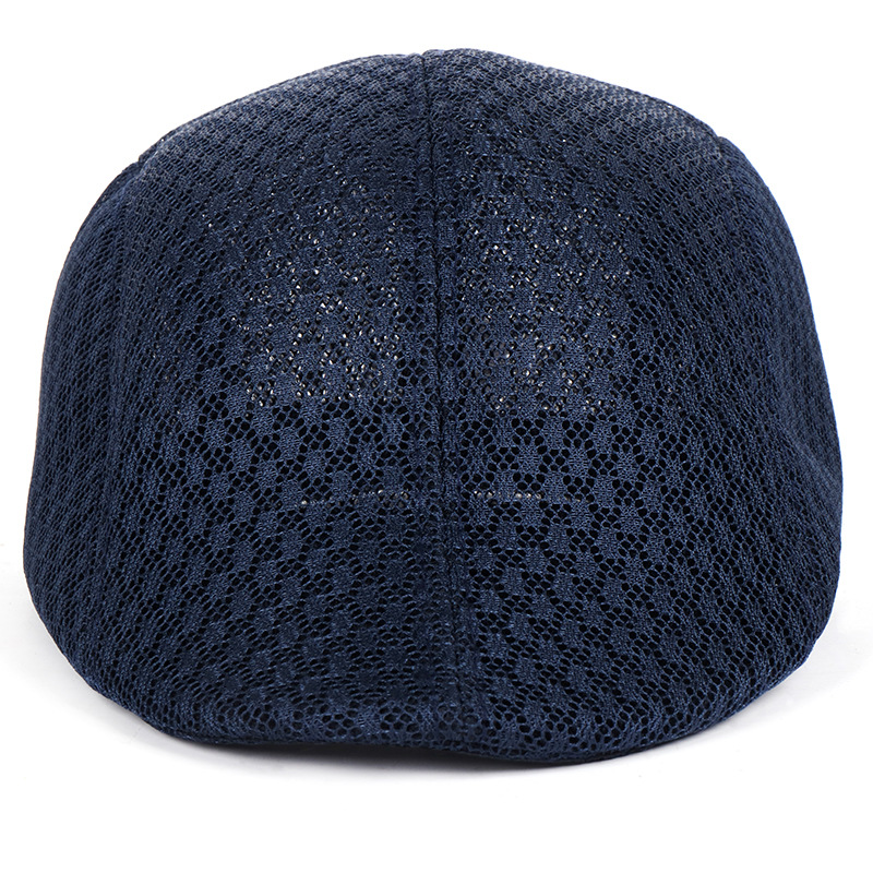 Hat wholesale Korean men and women beret solid color hollow mesh cap forward cap breathable summer sun hat