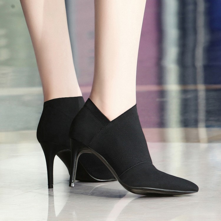 2017 Europe and the United States New pointed short boots naked shoes large size foreign trade women's shoes high heels women's shoes 41 spot all year round Supply