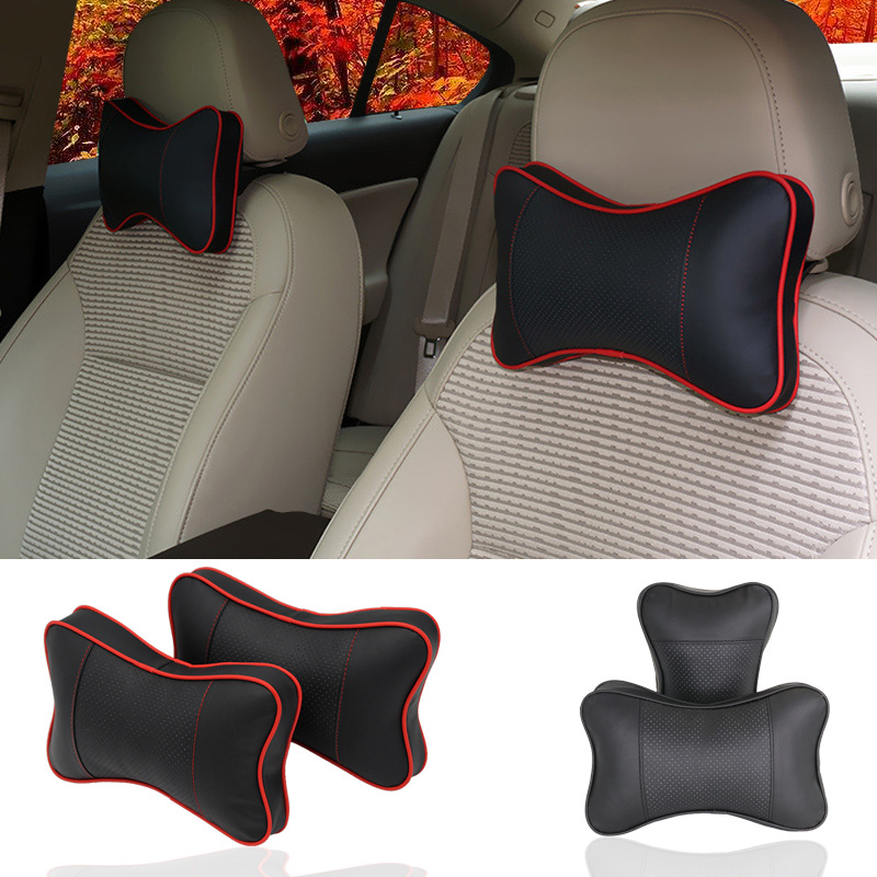 Car Supplies factory direct car seat leather bone pillow neck pillow summer car special pillow