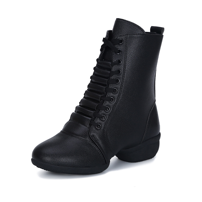 Dancing Shoes Women's 2022 Autumn and Winter New Mid-tube Square Dance Boots Mid-heel Sailor Dance Boots Women's Dancing Shoes