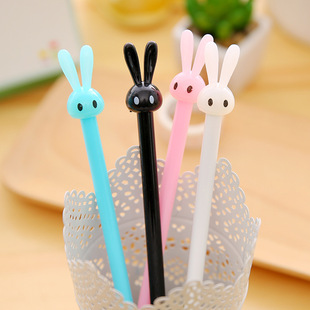 T Promote Gaosi Candy Long Ear Rabbit Cartoon Creative Gel Pen Water Pen Sign Pen Black Pen Student Stationery Wholesale