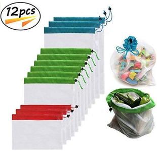Buchi bag RPET polyester nylon mesh bag free sample 50D20D vegetable and fruit stitching mesh bag