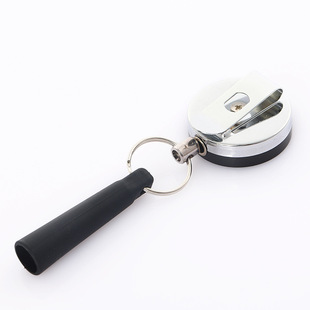Retractable Pen Cover Creative Easy Pull Chain Key Ring Anti-lost Anti-theft Wire Rope Buckle Silicone Pen Cover