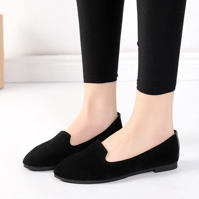 2023 Spring and Autumn Women's Single Shoes Flat Shoes New Candy Color Work Shoes Women's Pregnant Women's Shoes Foreign Trade 43 Large Size Women's Shoes Explosion