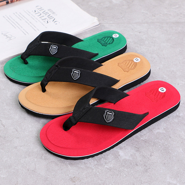Men's Korean version of summer trendy Beckham with indoor and outdoor slippers home leisure beach flip-flops factory direct supply