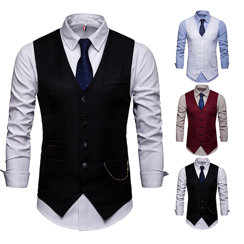 European version of men's accessories with nightclub suit vest coat M53