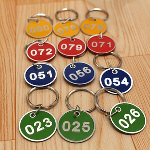 Color metal number plate aluminum alloy hand plate listing sauna key storage bathroom number plate number plate