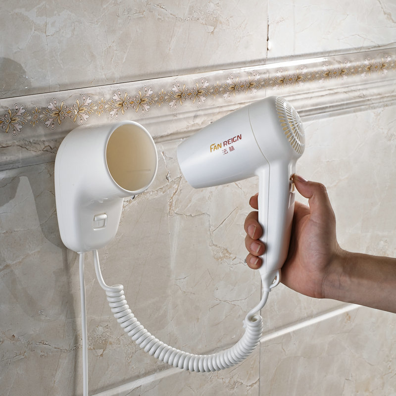 Wall-mounted hair dryer Hotel Hotel 1300W small power bathroom wall-mounted electric hair dryer hand drying hair