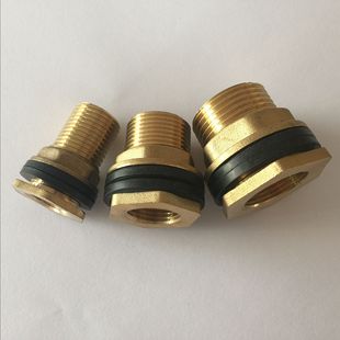 Huijia boutique brass water tank connector, self-produced internal and external wire, bottom hexagon