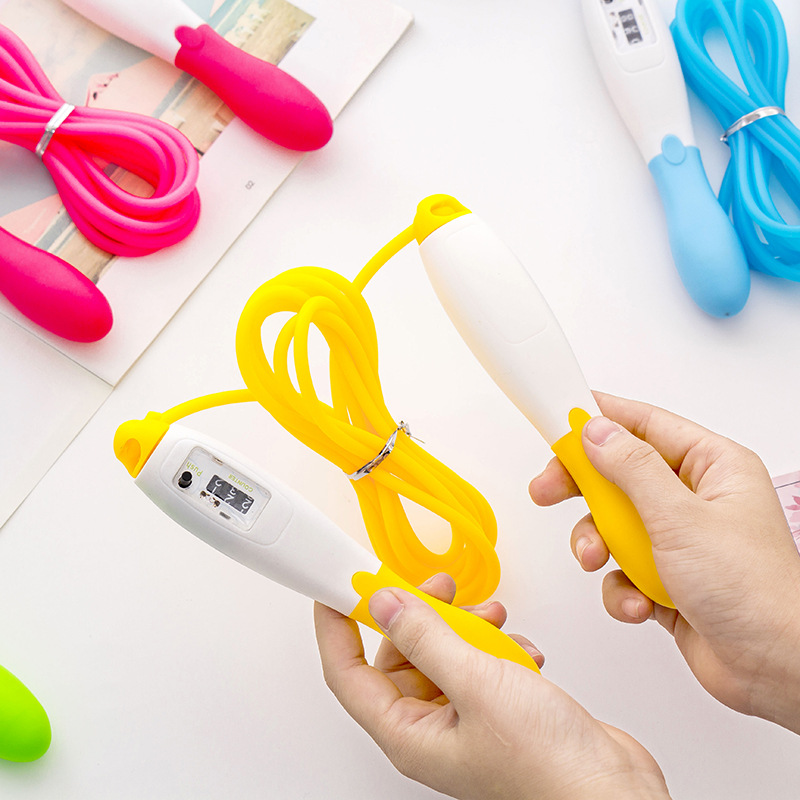 Factory direct student training special rope skipping adjustable frosted rubber rope skipping fitness sports counting rope skipping