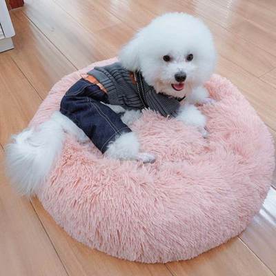 Factory wholesale autumn and winter thickened plush round pet nest mat deep sleep cat kennel small and medium-sized dogs