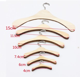 BJD clothes hanger small ragdoll clothes hanger 18-inch 16-inch Shalong doll solid wood clothes hanger towel hanger