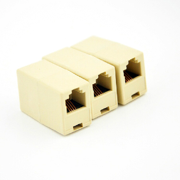 Telephone Direct Head 6P4CR Telephone Line Extension Head RJ11 Telephone Direct Head Telephone Mother-to-Mother Direct Head