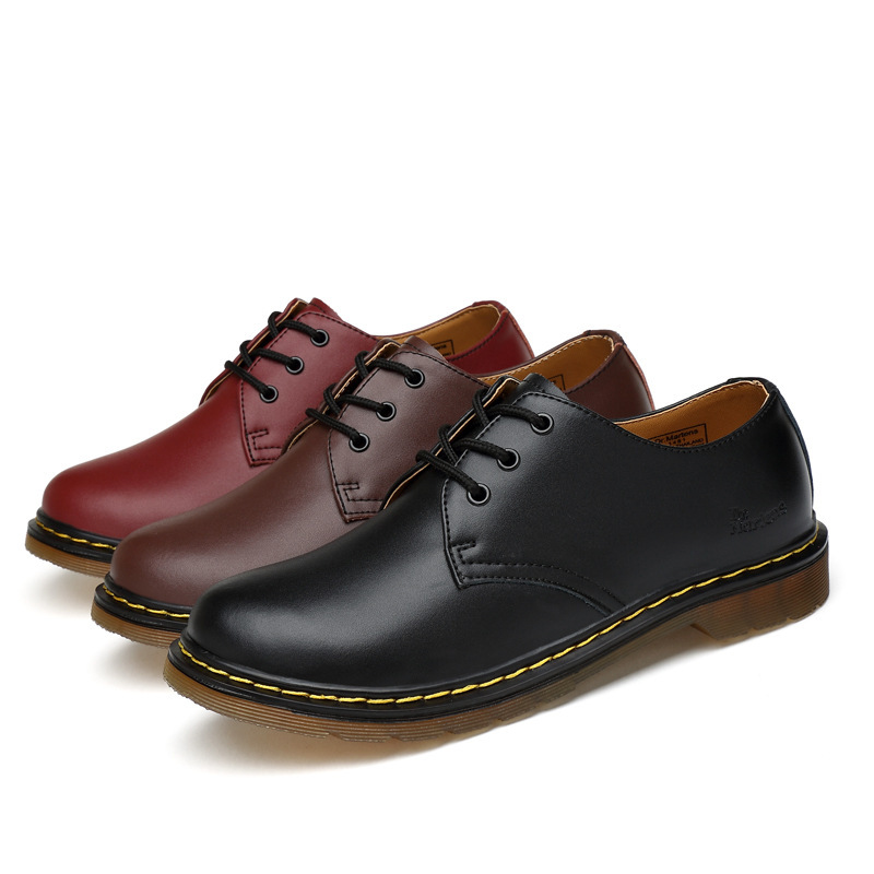 Four Seasons 1461 British Style Martin Boots Men's Low-top Ankle Boots Round Toe Men's and Women's Shoes Couple's Roman Workwear Boots Goodyear