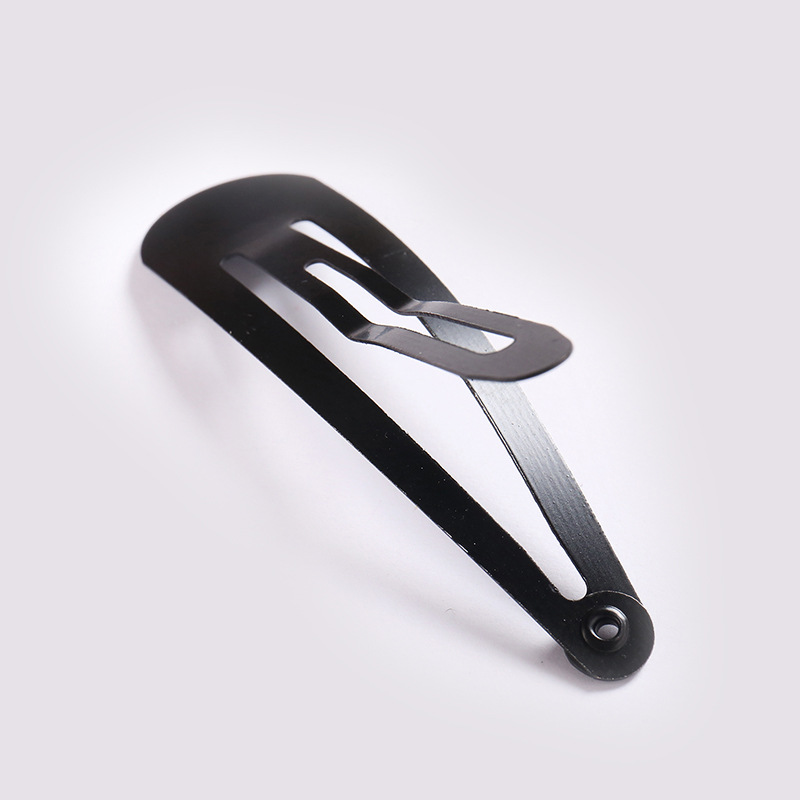 Cross-border Amazon Frosted drop clip metal hair clip hair accessories DIY headdress accessories black BB clip length 50mm