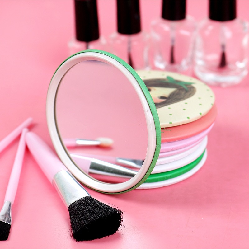 Korean style cute makeup mirror, portable makeup mirror, portable small mirror, mini makeup mirror, small round mirror gift