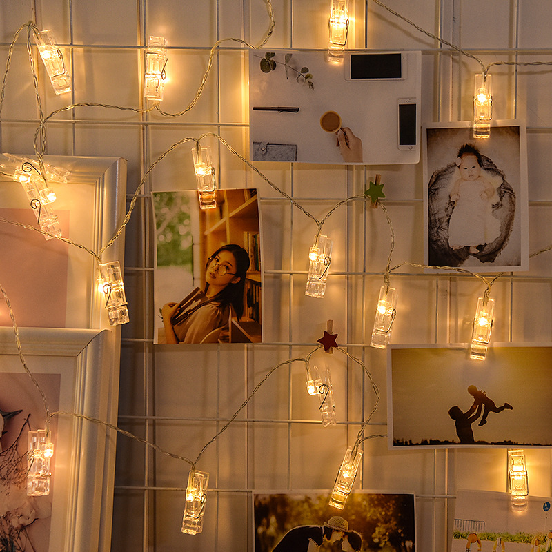 Factory Direct light-emitting clip light string USB photo clip Light Photo Wall creative decorative LED Photo clip light