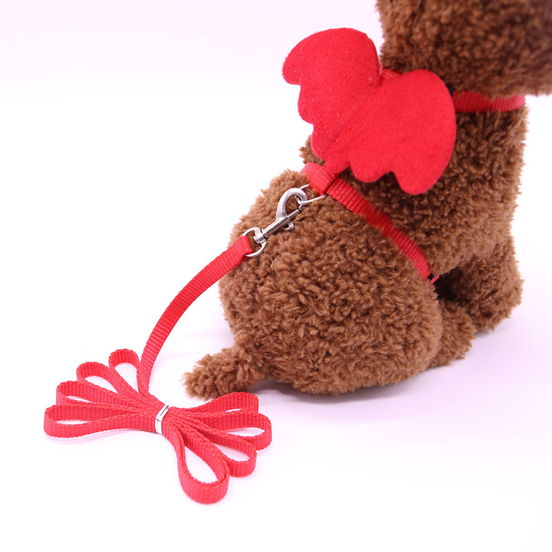 Pet supplies factory new pet traction belt I-shaped Angel chest back wings traction rope dog chain