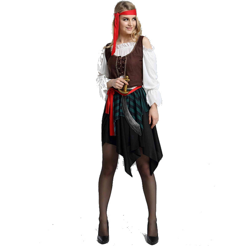 cosplay Halloween adult dress up costume performance clothing pirate costume adult Pirates Of The Caribbean costume