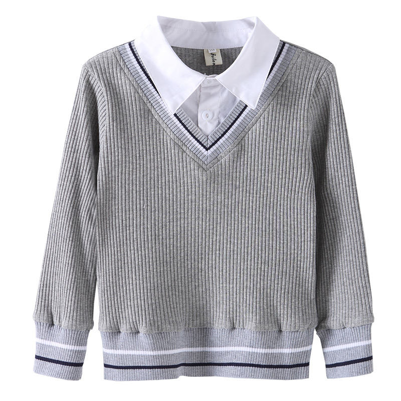 Children's Wear 2018 New Arrival Boys' Long-Sleeved T-Shirt Large Children's Fashionable Korean Style Girls' T-Shirt Children's Base Shirt All-Match