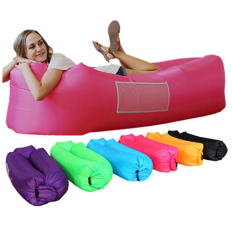 Shenzhen factory design outdoor inflatable sleeping bag lazy inflatable air sofa folding inflatable bed portable