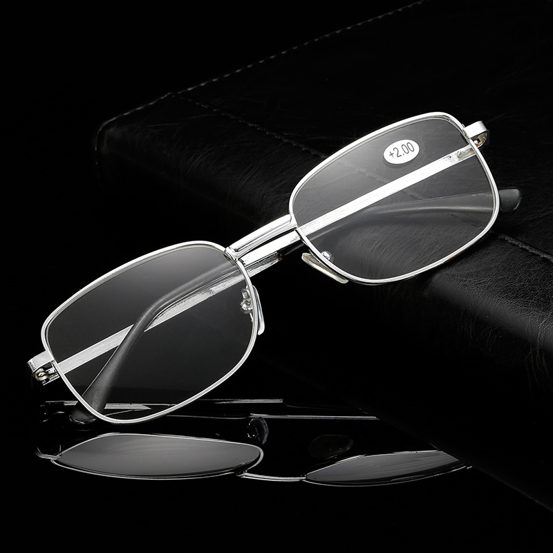 Stall walking Jianghu metal iron feet reading glasses fashion resin presbyopia glasses wholesale