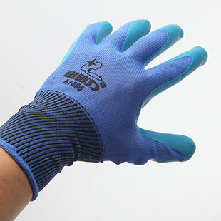 Cross-border safety work gloves hanging rubber foreign trade gloves protective latex embossed tires rubber gloves labor protection wholesale