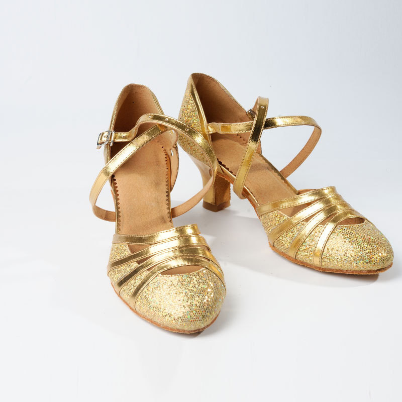 Cross-border Foreign Trade Adult Latin Dance Shoes High-heeled Dance Latin Shoes Baotou Modern Dance Shoes Soft-soled Dance Shoes