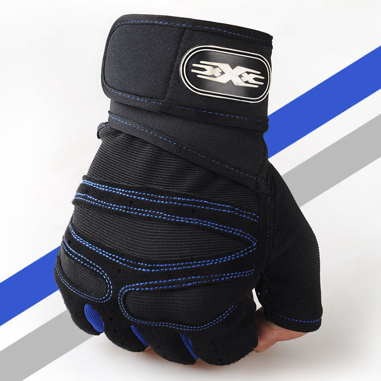 Fitness gloves, unisex sports, thick protective gym gloves, breathable workout equipment training half finger, factory wholesale