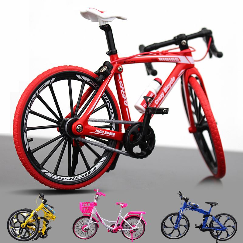 New cross-border creative alloy bicycle model ornaments mini bicycle metal toy model collection