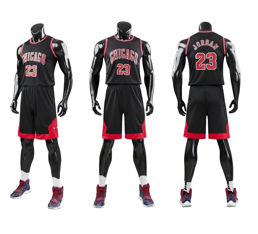 Wholesale Bulls basketball uniform No.23 jersey mesh breathable competition training group purchase jersey a generation of hair