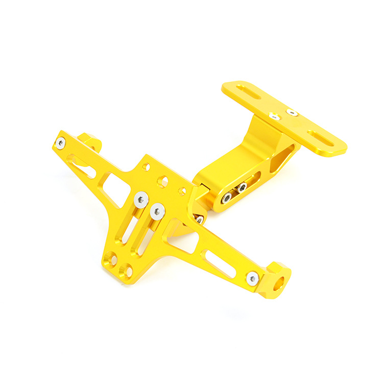 Motorcycle modified adjustable telescopic aluminum alloy license plate holder sports car aircraft license plate holder MSX rear license plate holder with light
