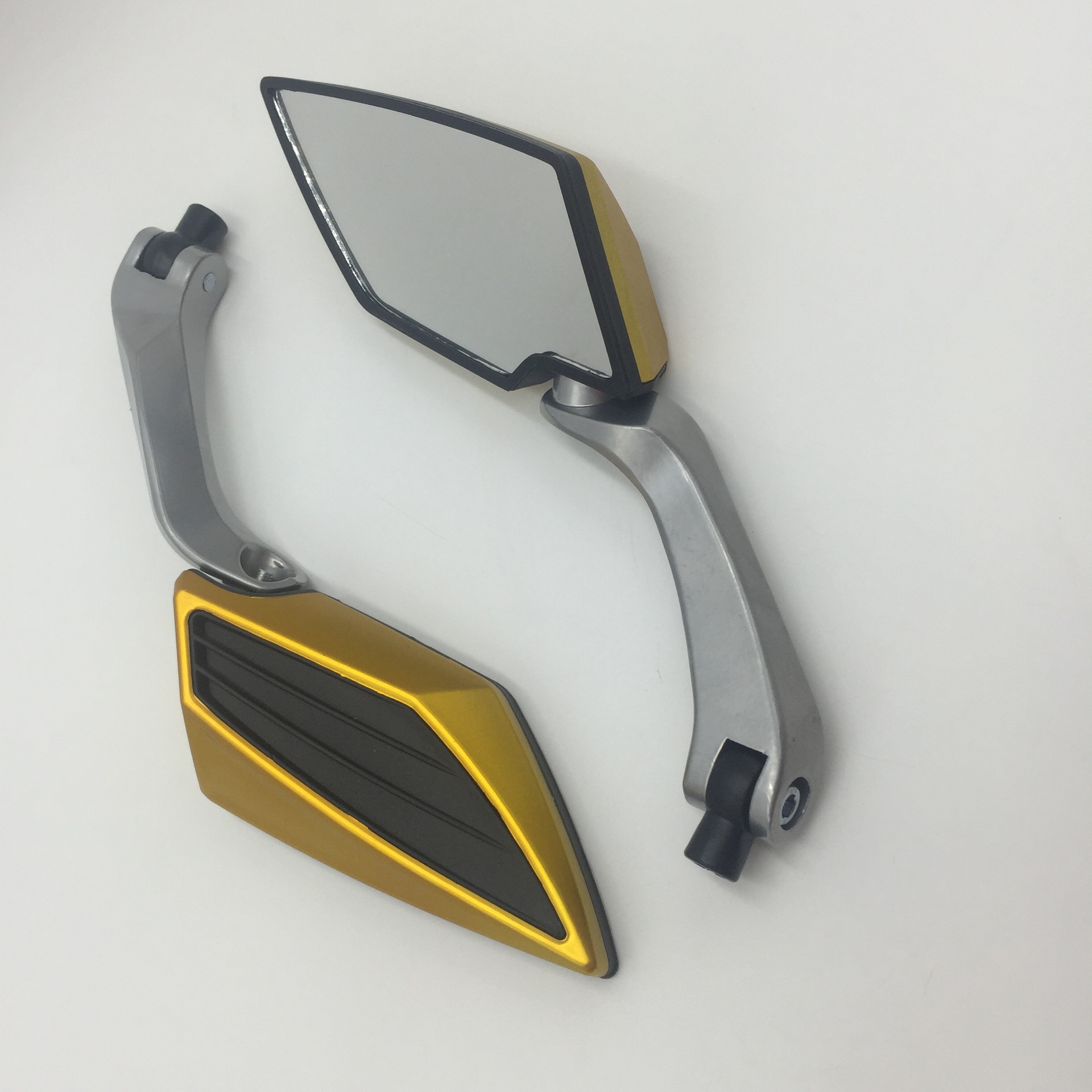 Motorcycle modified rearview mirror electric car mirror scooter aluminum rod diamond mirror