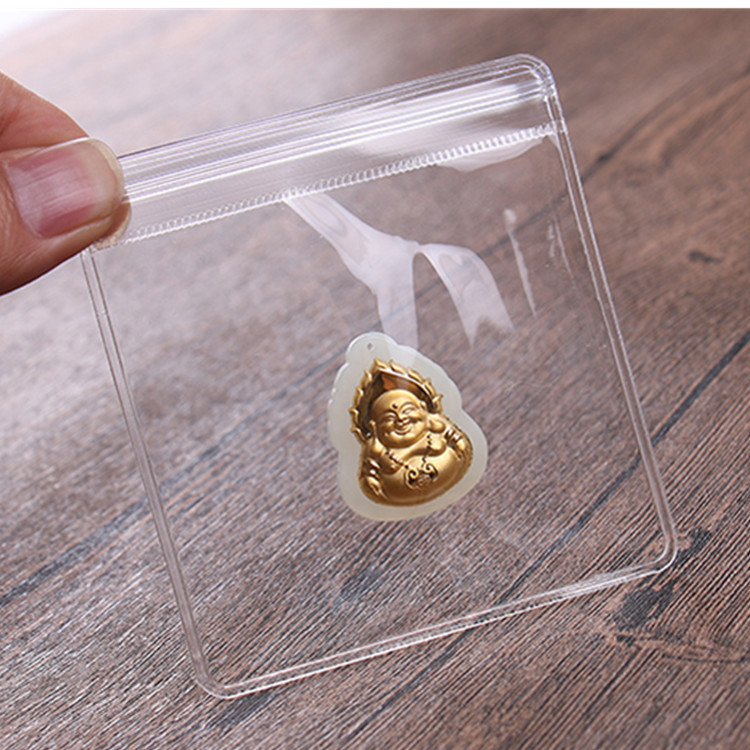 Shenzhen PVC Self-sealing Bag 26 Silk 48 Silk Thickened Transparent Jewelry Packaging Bag Ring Necklace Jewelry Pocket