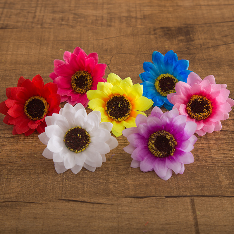 Simulation sunflower 7cm sunflower corsage Daisy home decoration flower arrangement decoration factory supply