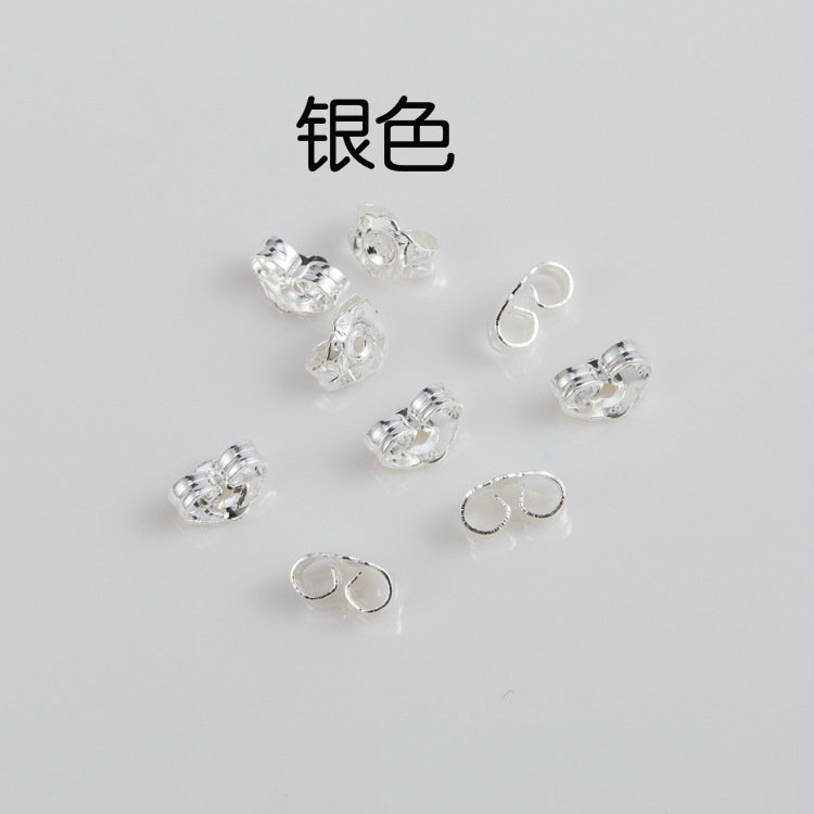 925 sterling silver silver plated White Gold earplugs wholesale butterfly ear plugs Silver Jewelry earrings accessories silver ear plugs